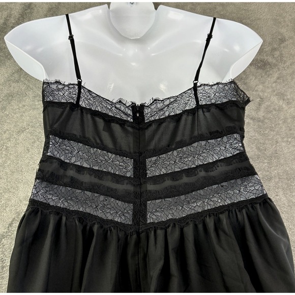 Blacklist by Lip Service XL 38" Black Slip Dress BabyDoll Whimsigoth Fairy VTG - Picture 4 of 16